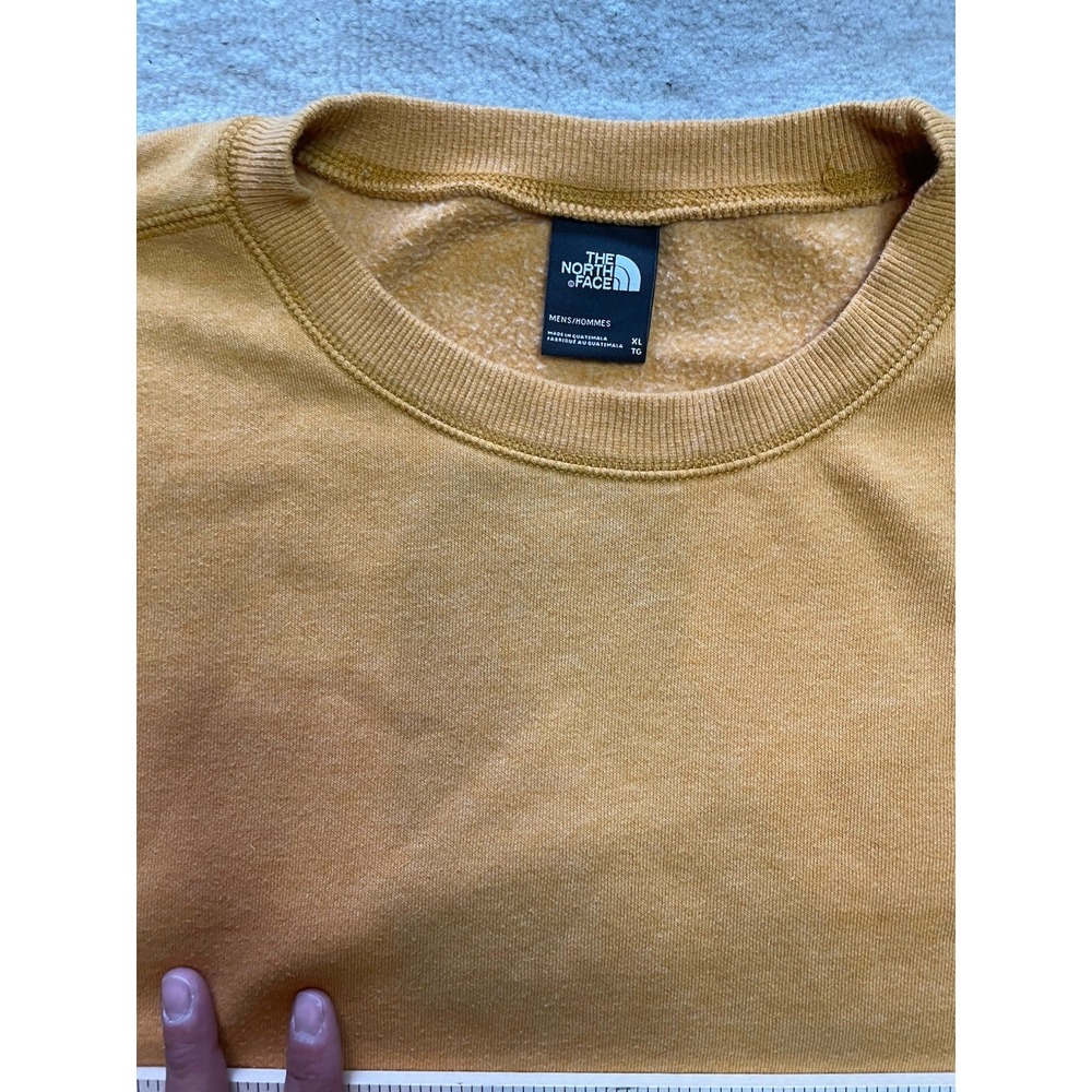 The North Face Men's Crewneck Sweatshirt XL Mustard Yellow Casual Pullover - Picture 8 of 12